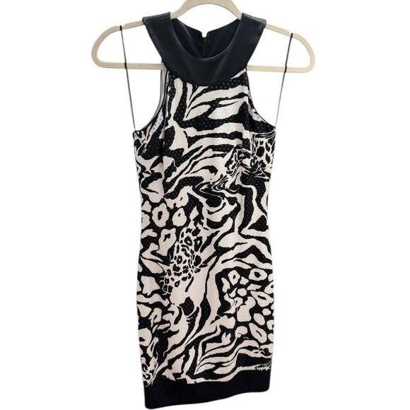 Cache Dresses & Skirts - Vintage Cache Black and white zebra print dress